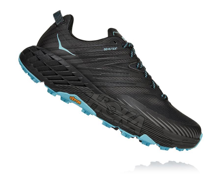 Hoka Australia One One Speedgoat 4 GORE-TEX - Womens Trail Shoes Black - AXKJN-5037